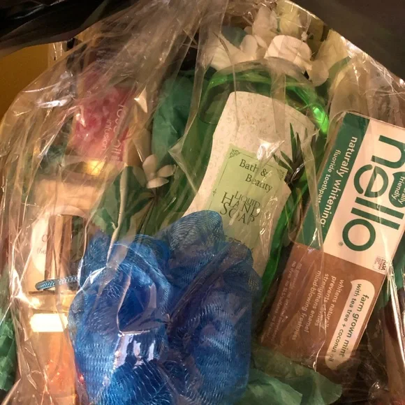 His and hers gift basket. Can go for both full candles body wash, scrubs etc